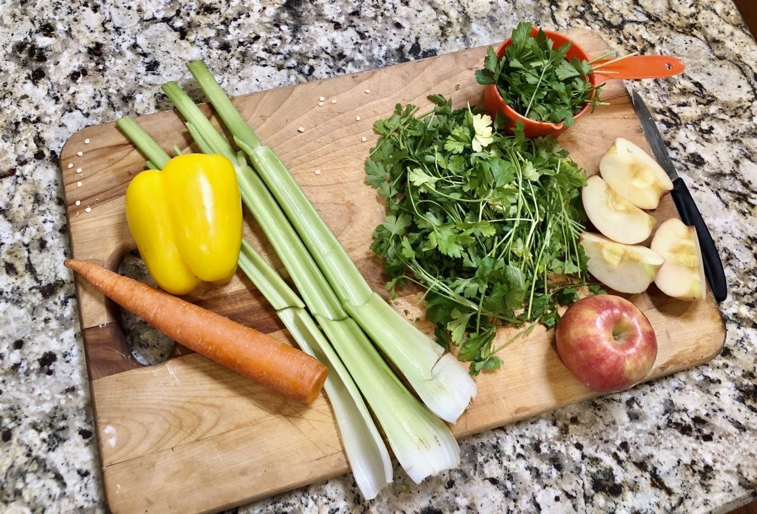 Vegetables from above ready for steaming